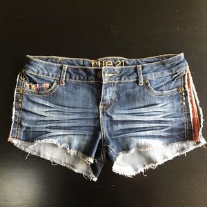 🔹 3 for $10 🔹 Jean Shorts with Orange Detailing